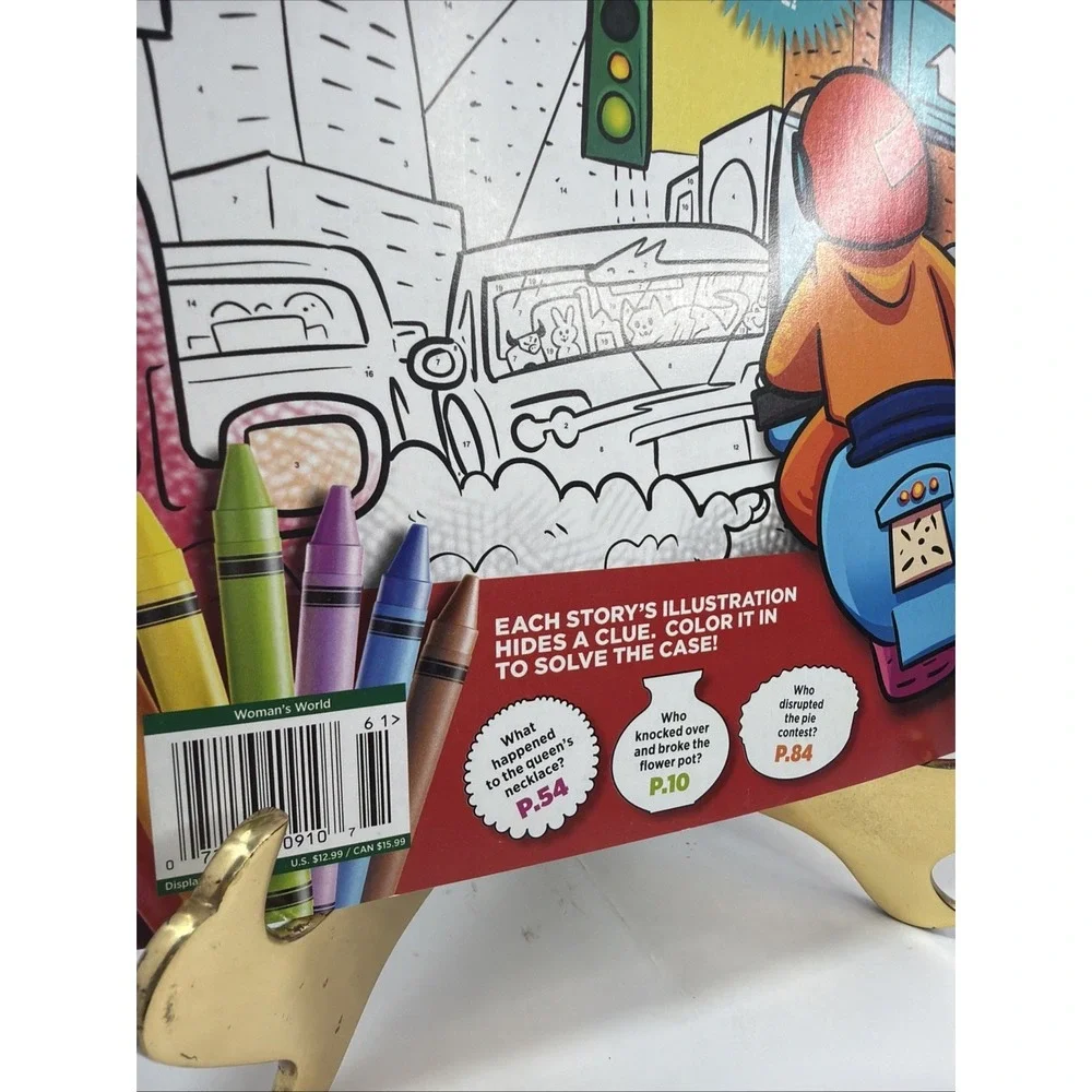 Color-Me Mysteries Coloring Book - 42 Mysteries Activities Any Kid Can Solve NEW